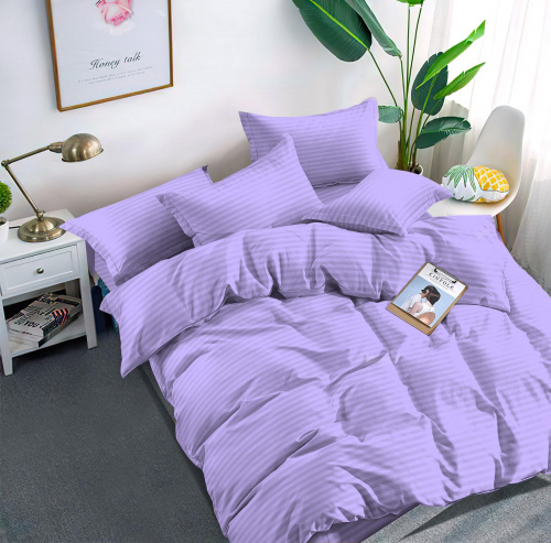 КПБ СТРАЙП-Сатин Лаванда 140гр 100% хлопок